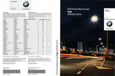 BMW DVD Road Map Europe High 2010 Штатная навигация для автомобилей BMW.